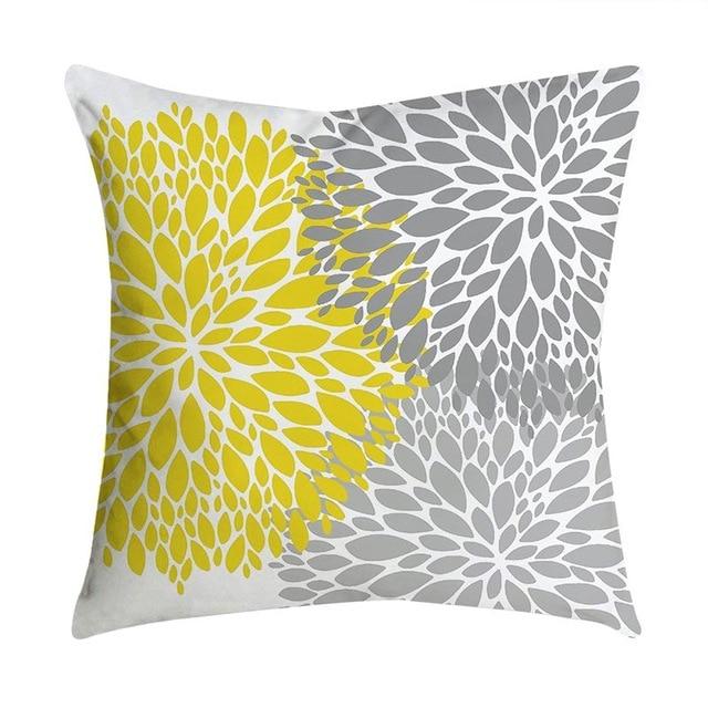 Pillow Cover Case Pillowcase Yellow geometric Pineapple Leaf Square Flax pillow Cushion Bed Home Fashion decoration