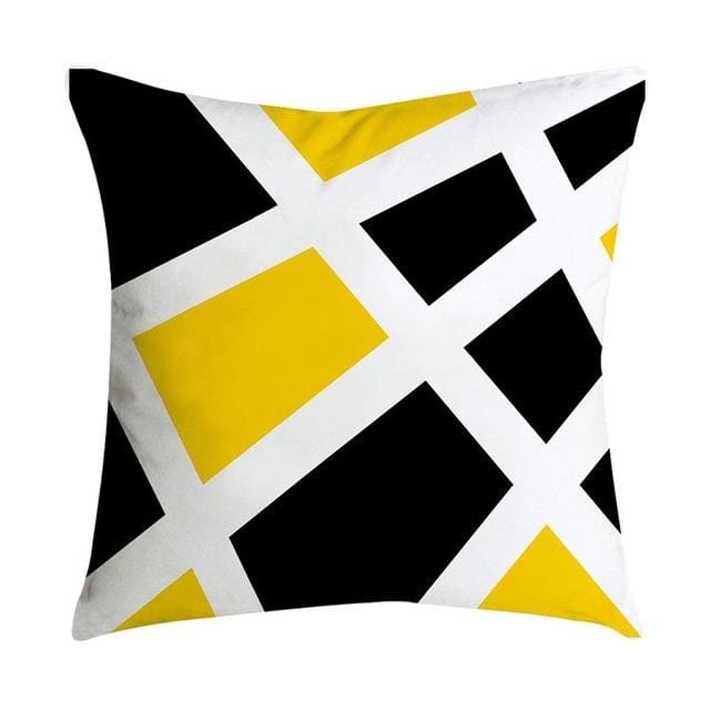 Pillow Cover Case Pillowcase Yellow geometric Pineapple Leaf Square Flax pillow Cushion Bed Home Fashion decoration