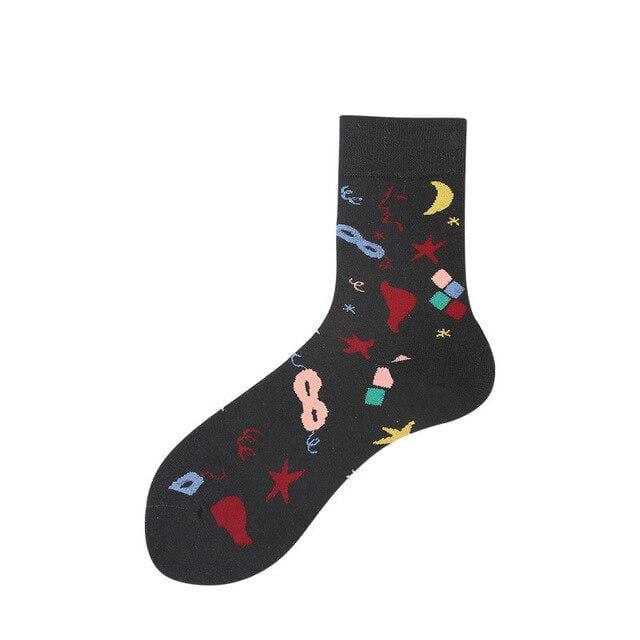 Creative High Quality Fashion Harajuku Kawaii Happy Women Socks milk Food painting Strawberry Animal Print Funny Socks Cute Sock