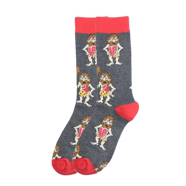 Happy Socks Fashion Hip Hop Skateboard Socks Cotton Cartoon Shark Pig Dog Food Hamburger Pizza Sushi Funny Men Women Calcetines