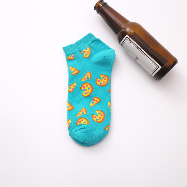 Summer Trendy Happy Socks Men Cotton Boat Man Socks Interest Funny Originality Harajuku ankle Sock Food Fruit