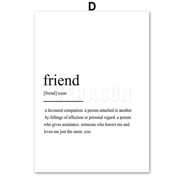 Home Friend Travel Love Definition Quotes Nordic Posters And Prints Wall Art Canvas Painting Wall Pictures For Living Room Decor