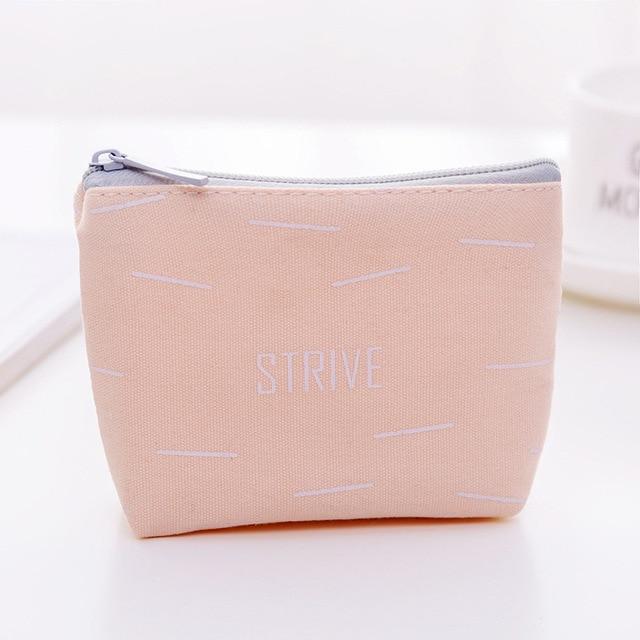 Mini Sanitary Napkin Bag Canvas Coin Purse Credit Card Holder Sanitary Pad Pouch Cosmetics Organizer Storage Bags Women Wallets