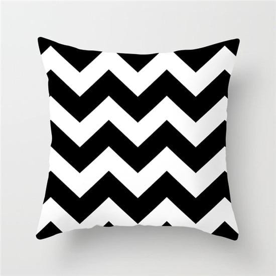 Fuwatacchi Geometric Pattern Cushion Cover Black White Soft Throw Pillow Cover Decorative Sofa Pillow Case Pillowcase Christmas