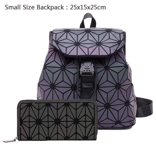 DIOMO Small Backpack Women Holographic Sequin Female Backpacks for Teenage Girls Bagpack Drawstring Bag Designer Korean Style