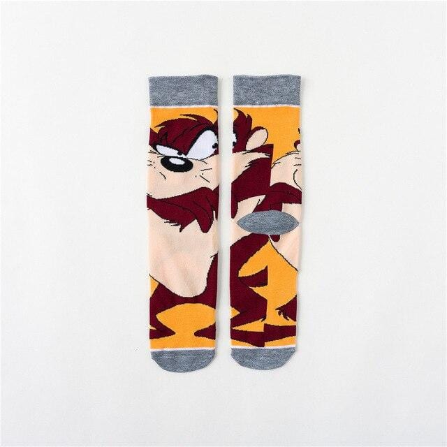 Fashion cotton personality cartoon character socks men and women casual socks unisex Harajuku creative hip hop skateboard socks