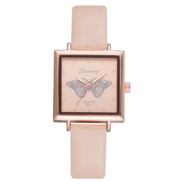 Dropshiping New Top Brand Square Women Bracelet Watch Contracted Leather Crystal WristWatches Women Dress Ladies Quartz Clock