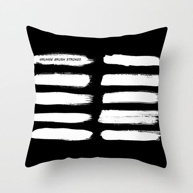 Buy 5 Get 1 Free Black and White Geometric Abstract Decorative Pillowcases Polyester Throw Pillow Case Geometric Pillowcase