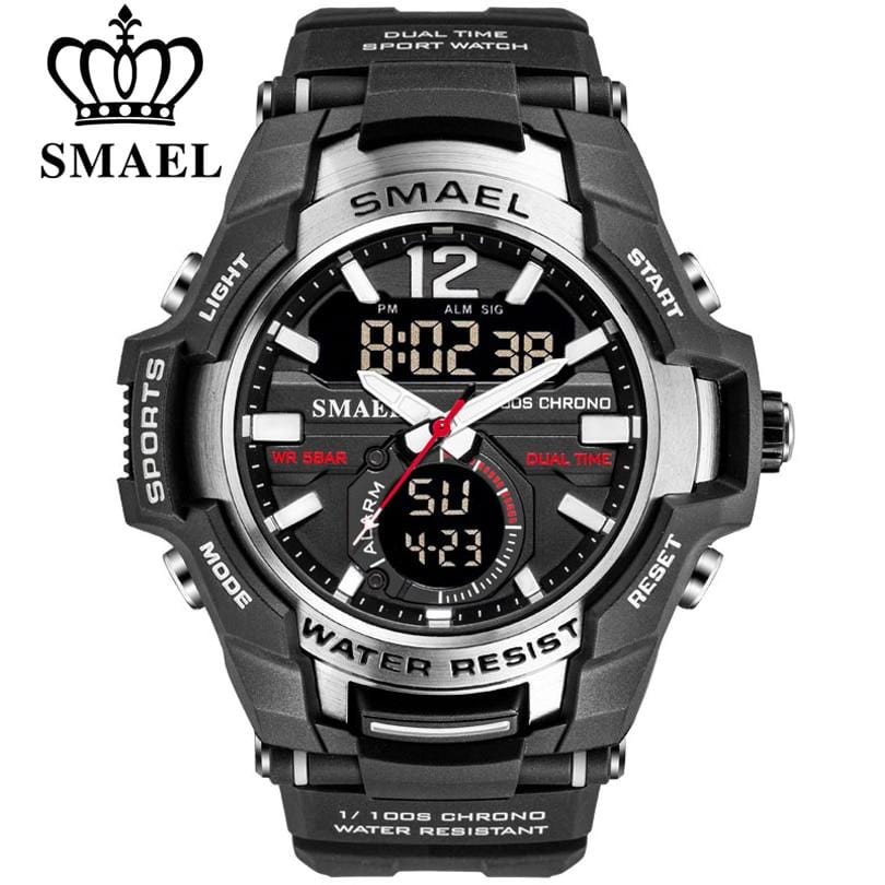 SMAEL 2020 Men Watches Fashion Sport Super Cool Quartz LED Digital Watch 50M Waterproof Wristwatch Men's Clock Relogio Masculino