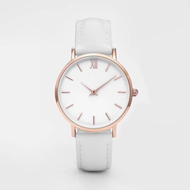 Zegarek damski moda simples mulheres relógios mulher senhoras casual relógio de quartzo couro feminino relogio feminino montre femme