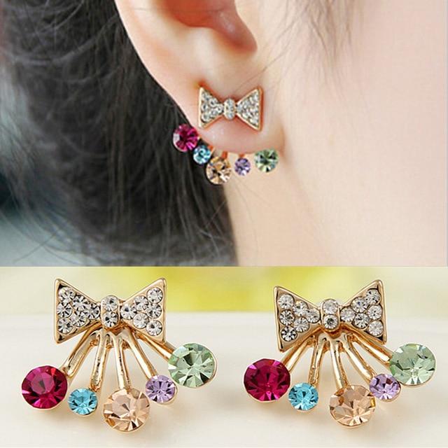 New Fashion Simulated Pearls Pendientes Bijoux Angel Wings Leaf Feather Flowers Stud Earrings For Women Wedding Jewelry Brincos-Earrings-Ultrabasic