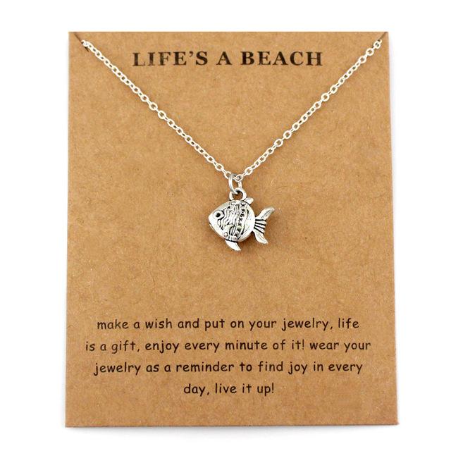 Honeycomb Bee Necklaces Waves Beach Sea Turtle Tortoise Pendants Women Men Girl Unisex Trendy Fashion Jewelry Christmas Gift