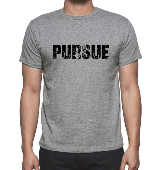 Pursue Grey Mens Short Sleeve Round Neck T-Shirt 00018 - Grey / S - Casual
