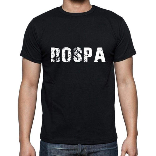 Rospa Mens Short Sleeve Round Neck T-Shirt 5 Letters Black Word 00006 - Casual