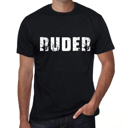 Ruder Mens Retro T Shirt Black Birthday Gift 00553 - Black / Xs - Casual