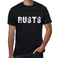 Rusts Mens Retro T Shirt Black Birthday Gift 00553 - Black / Xs - Casual