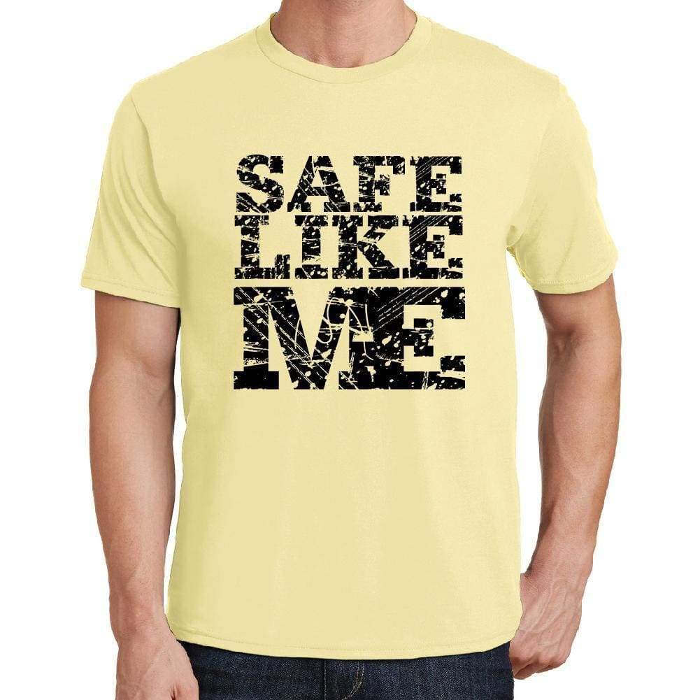 Safe Like Me Yellow Mens Short Sleeve Round Neck T-Shirt 00294 - Yellow / S - Casual