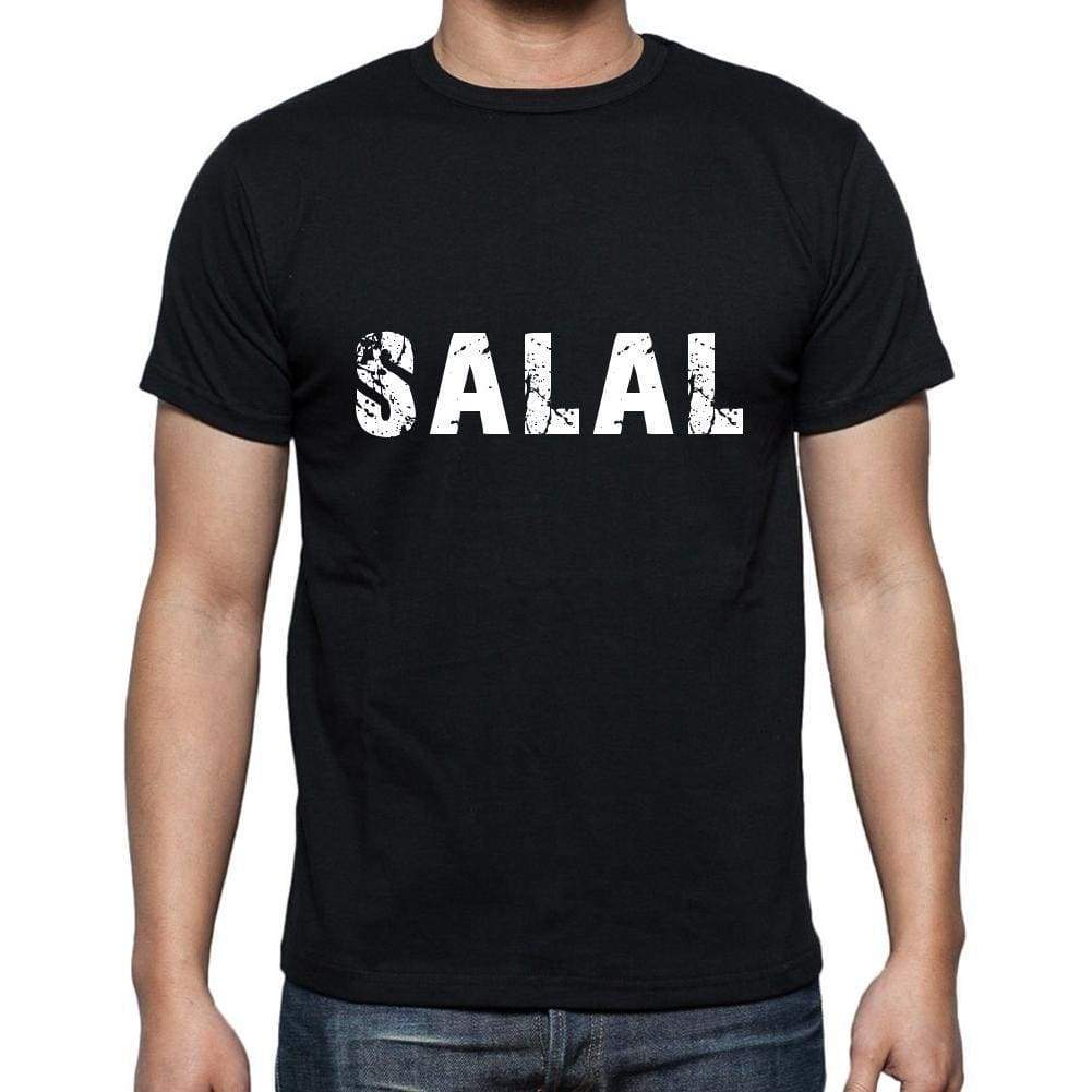 Salal Mens Short Sleeve Round Neck T-Shirt 5 Letters Black Word 00006 - Casual