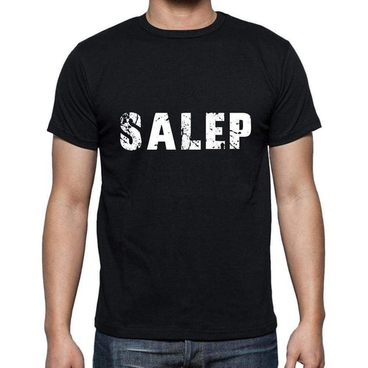 Salep Mens Short Sleeve Round Neck T-Shirt 5 Letters Black Word 00006 - Casual