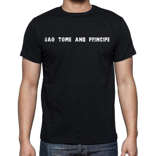 Sao Tome And Principe T-Shirt For Men Short Sleeve Round Neck Black T Shirt For Men - T-Shirt