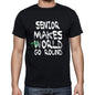 Senior World Goes Arround Mens Short Sleeve Round Neck T-Shirt 00082 - Black / S - Casual