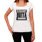 Straight Outta Hamhung Womens Short Sleeve Round Neck T-Shirt 00026 - White / Xs - Casual