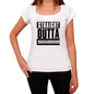 Straight Outta Ouagadougou Womens Short Sleeve Round Neck T-Shirt 00026 - White / Xs - Casual