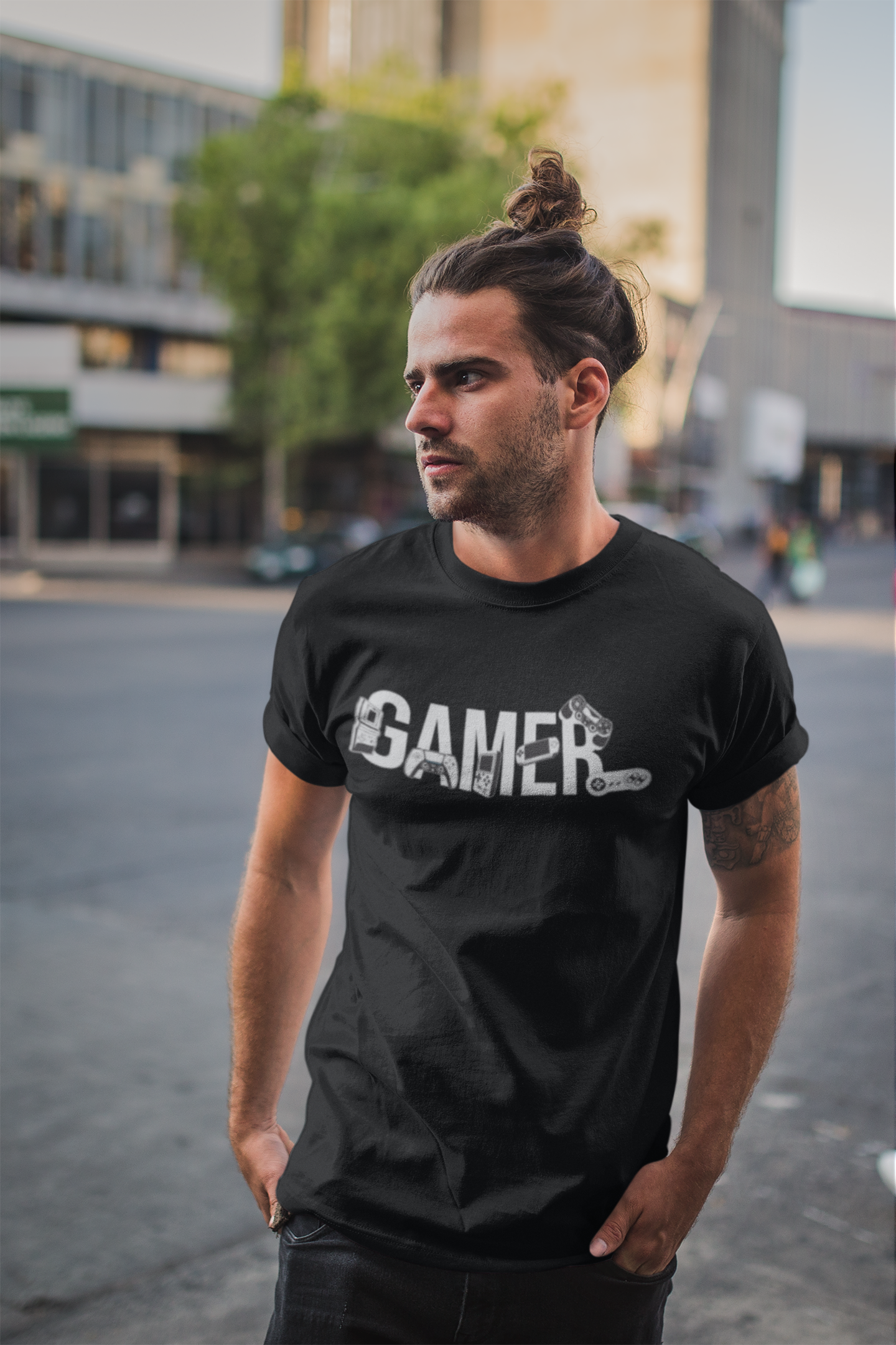 ULTRABASIC Men's Gaming T-Shirt Funny Nerd Gamer - Game Controller Gamepad Tee Shirt