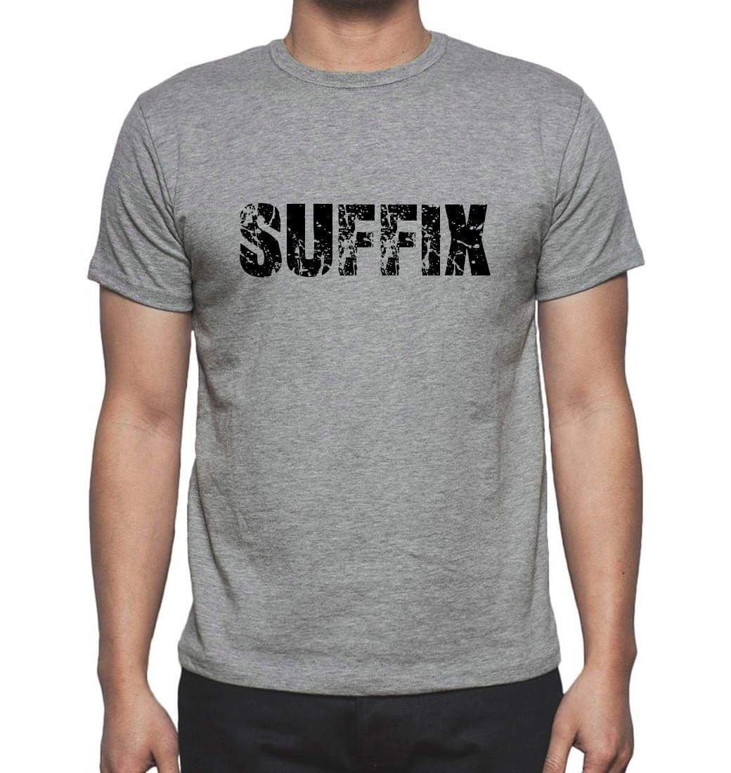 Suffix Grey Mens Short Sleeve Round Neck T-Shirt 00018 - Grey / S - Casual