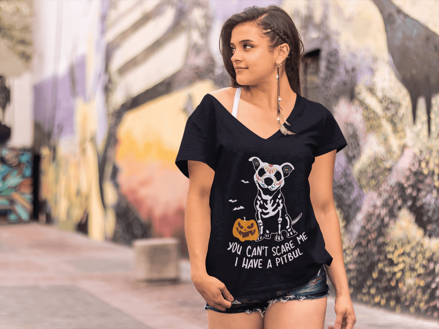 ULTRABASIC Women's T-Shirt You Can't Scare Me I Have a Pitbull - Funny Shirt