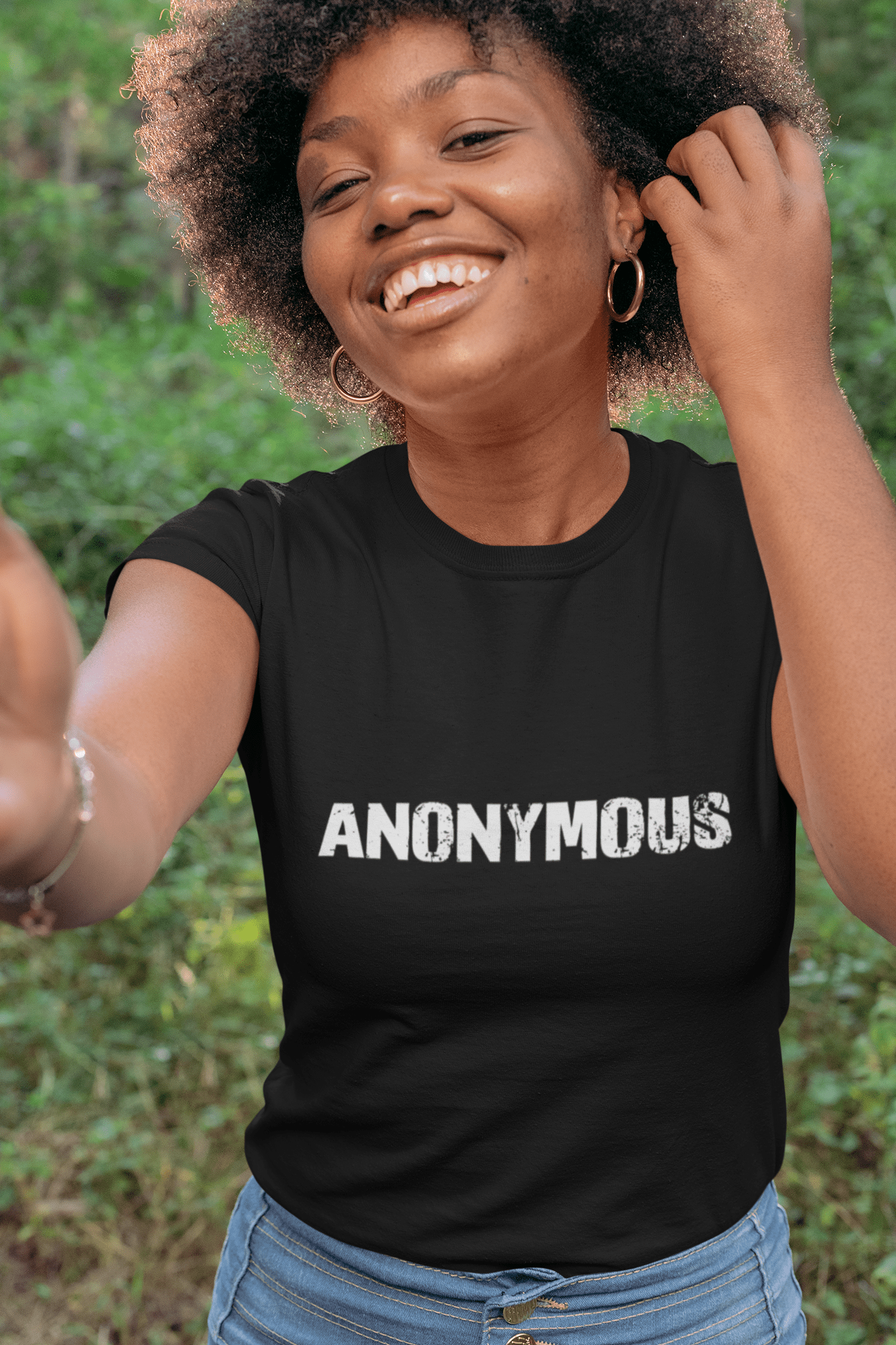 anonymous Women's Short Sleeve Round Neck T-shirt