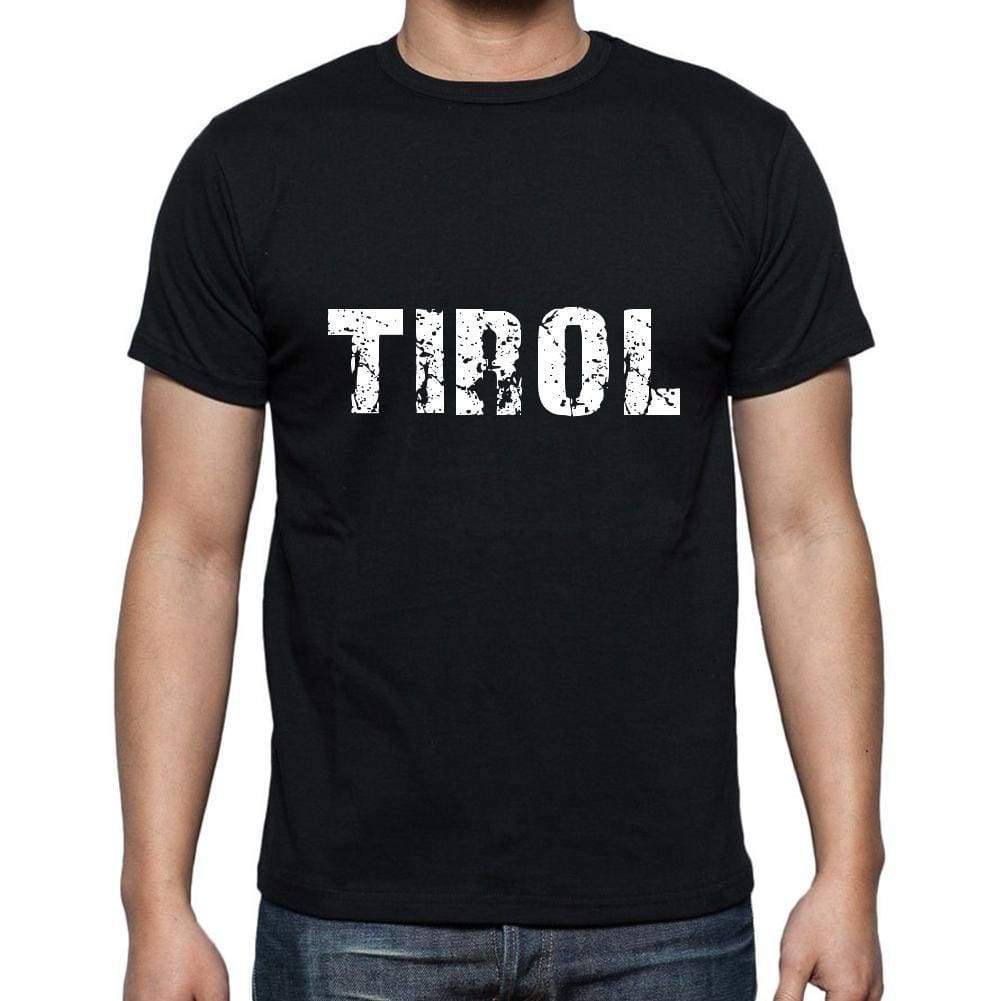 Tirol Mens Short Sleeve Round Neck T-Shirt 5 Letters Black Word 00006 - Casual