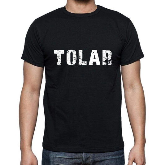 Tolar Mens Short Sleeve Round Neck T-Shirt 5 Letters Black Word 00006 - Casual