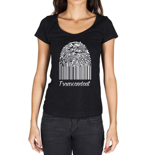 Transcendent Fingerprint Black Womens Short Sleeve Round Neck T-Shirt Gift T-Shirt 00305 - Black / Xs - Casual
