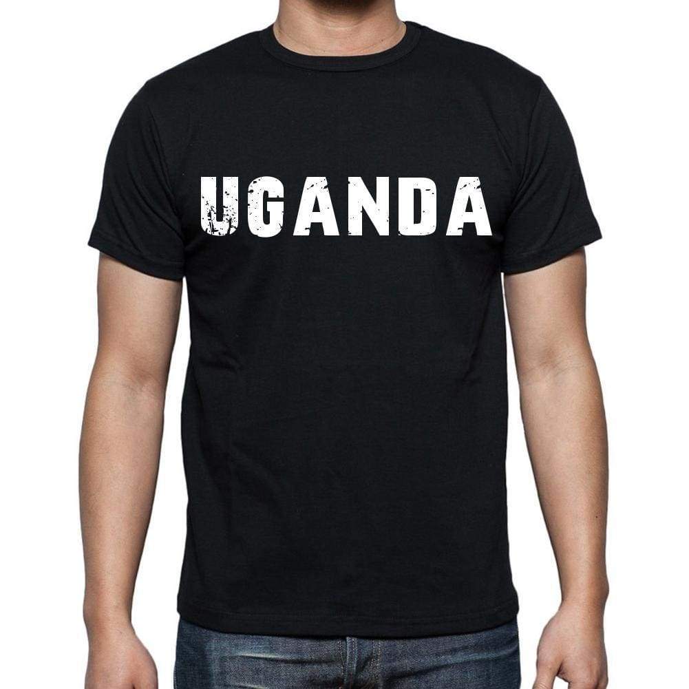 Uganda T-Shirt For Men Short Sleeve Round Neck Black T Shirt For Men - T-Shirt
