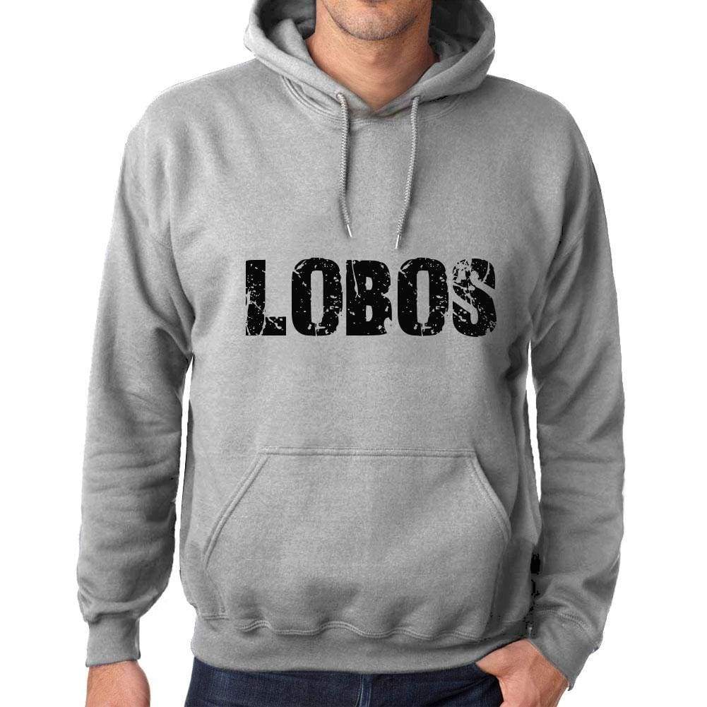 Unisex Printed Graphic Cotton Hoodie Popular Words Lobos Grey Marl - Grey Marl / Xs / Cotton - Hoodies