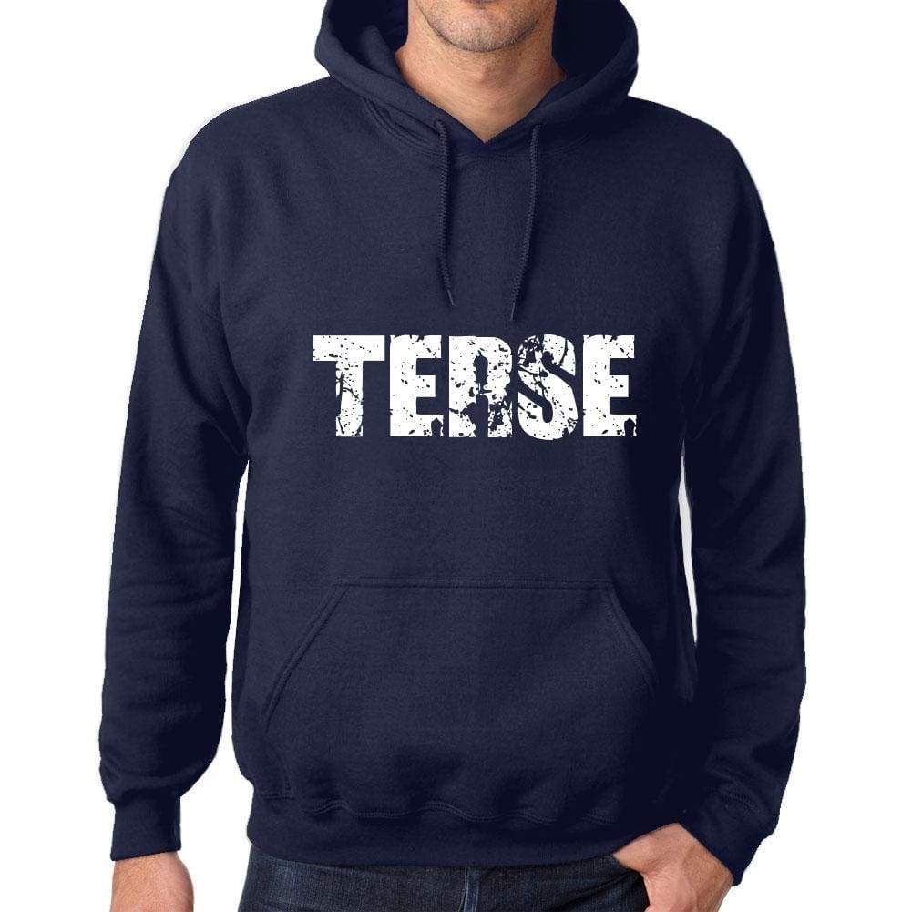 Unisex Printed Graphic Cotton Hoodie Popular Words Terse French Navy - French Navy / Xs / Cotton - Hoodies