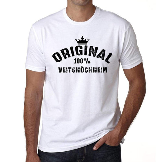 Veitshöchheim 100% German City White Mens Short Sleeve Round Neck T-Shirt 00001 - Casual