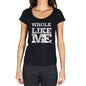 Whole Like Me Black Womens Short Sleeve Round Neck T-Shirt - Black / Xs - Casual